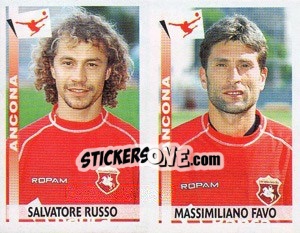 Sticker Russo / Favo  - Calciatori 2000-2001 n. 449 - Panini