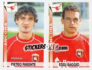 Sticker Parente / Baggio - Calciatori 2000-2001 n. 450 - Panini