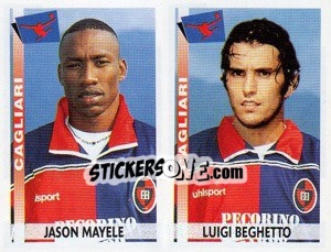 Sticker Mayele / Beghetto  - Calciatori 2000-2001 - Panini