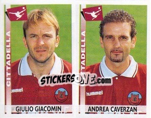 Sticker Giacomin / Caverzan  - Calciatori 2000-2001 - Panini