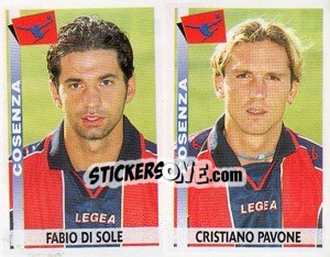 Figurina Di Sole / Pavone  - Calciatori 2000-2001 - Panini