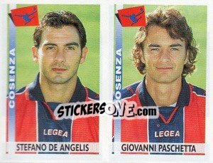 Sticker De Angelis / Paschetta  - Calciatori 2000-2001 n. 481 - Panini