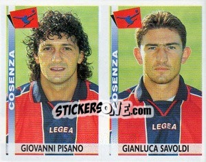 Sticker Pisano / Savoldi  - Calciatori 2000-2001 n. 487 - Panini