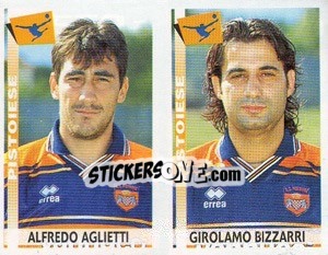 Figurina Aglietti / Bizzarri  - Calciatori 2000-2001 - Panini