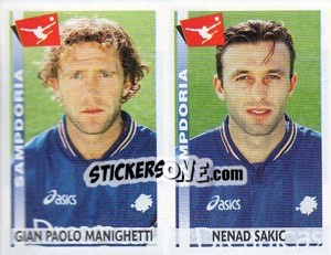 Cromo Manighetti / Sakic  - Calciatori 2000-2001 - Panini