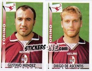 Sticker Mendez / De Ascentis  - Calciatori 2000-2001 n. 600 - Panini