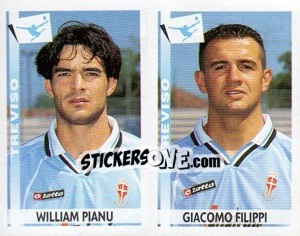 Sticker Pianu / Filippi  - Calciatori 2000-2001 n. 607 - Panini