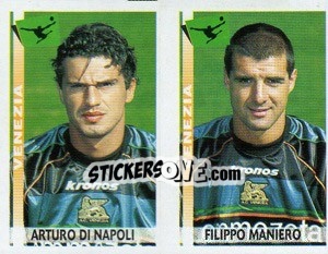 Figurina Di Napoli / Maniero  - Calciatori 2000-2001 - Panini