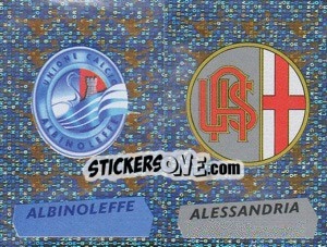 Sticker Scudetto Albinoleffe/Alessandria (a/b) - Calciatori 2000-2001 n. 624 - Panini