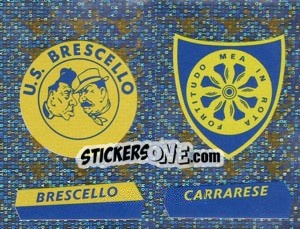 Sticker Scudetto Brescello/Carrarese (a/b) - Calciatori 2000-2001 - Panini