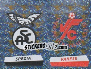 Sticker Scudetto Spezia/Varese (a/v) - Calciatori 2000-2001 - Panini