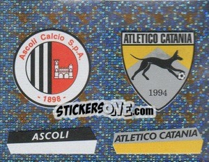 Cromo Scudetto Ascoli/A.Catania (a/b) - Calciatori 2000-2001 - Panini