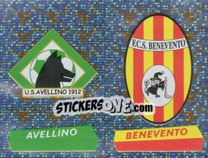 Sticker Scudetto Avellino/Benevento (a/b) - Calciatori 2000-2001 n. 654 - Panini
