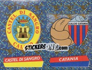 Sticker Scudetto Castel di Sangro/Catania (a/b) - Calciatori 2000-2001 - Panini