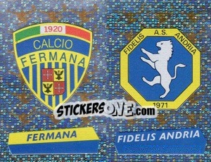 Sticker Scudetto Fermana/F.Andria (a/b) - Calciatori 2000-2001 n. 660 - Panini