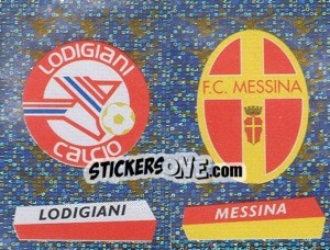 Figurina Scudetto Lodigiani/Messina (a/b) - Calciatori 2000-2001 - Panini