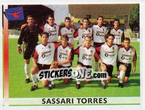 Figurina Squadra Sassari Torres - Calciatori 2000-2001 - Panini