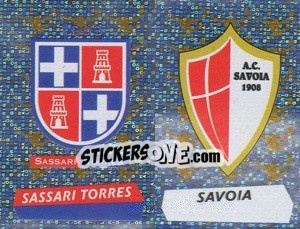 Sticker Scudetto S.Torres/Savoia (a/b) - Calciatori 2000-2001 n. 672 - Panini