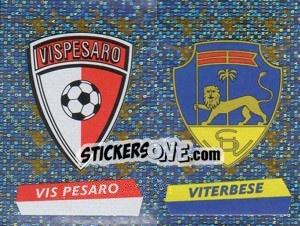 Sticker Scudetto Vis Pesaro/Viterbese (a/b) - Calciatori 2000-2001 n. 675 - Panini