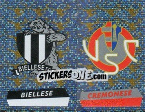 Sticker Scudetto Biellese/Cremonese (a/b) - Calciatori 2000-2001 n. 677 - Panini