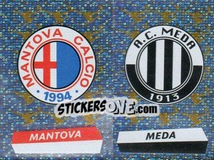 Sticker Scudetto Mantova/Meda (a/b) - Calciatori 2000-2001 - Panini