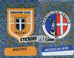 Cromo Scudetto Mestre/Moncalieri (a/b) - Calciatori 2000-2001 - Panini