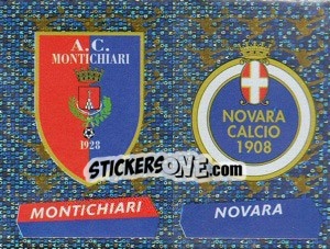 Sticker Scudetto Montichiari/Novara (a/b) - Calciatori 2000-2001 - Panini