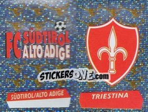 Sticker Scudetto Südtirol Alto Adige/Triestina (a/b) - Calciatori 2000-2001 - Panini