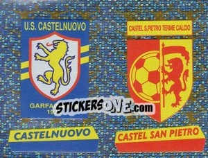 Sticker Scudetto Castelnuovo/Castel San Pietro (a/b) - Calciatori 2000-2001 n. 686 - Panini