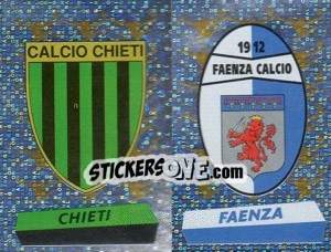 Sticker Scudetto Chieti/Faenza (a/b) - Calciatori 2000-2001 - Panini