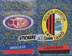 Sticker Scudetto Imolese/Lanciano (a/b) - Calciatori 2000-2001 n. 689 - Panini