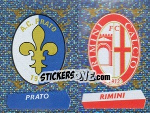 Sticker Scudetto Prato/Rimini (a/b) - Calciatori 2000-2001 - Panini