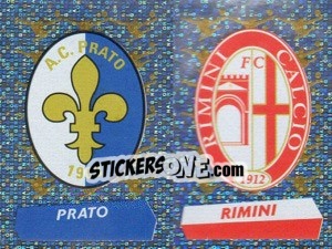 Sticker Scudetto Prato/Rimini (a/b) - Calciatori 2000-2001 n. 691 - Panini