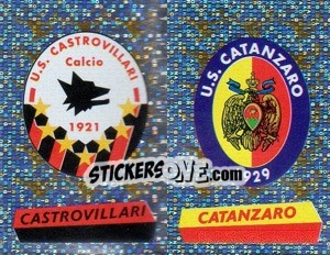 Sticker Scudetto Castrovillari/Catanzaro (a/b) - Calciatori 2000-2001 n. 696 - Panini