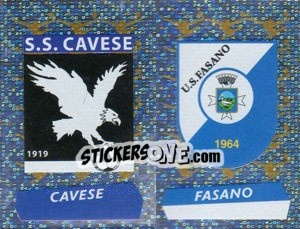 Sticker Scudetto Cavese/Fasano (a/b) - Calciatori 2000-2001 n. 697 - Panini