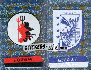 Cromo Scudetto Foggia/Gela J.T. (a/b) - Calciatori 2000-2001 - Panini