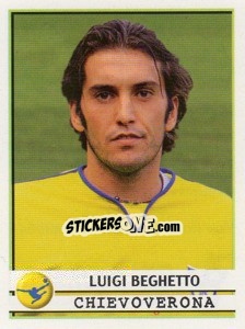 Sticker Luigi Beghetto - Calciatori 2001-2002 n. 91 - Panini