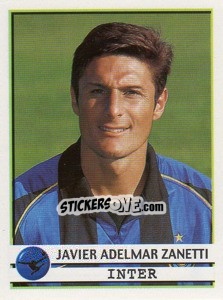 Figurina Javier Adelmar Zanetti - Calciatori 2001-2002 - Panini