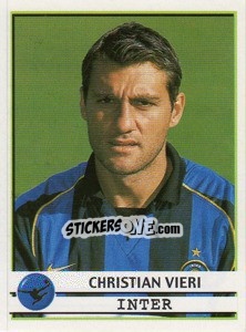 Sticker Christian Vieri - Calciatori 2001-2002 n. 142 - Panini