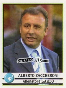 Figurina Alberto Zaccheroni (Allenatore) - Calciatori 2001-2002 - Panini