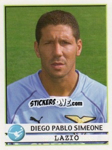 Sticker Diego Pablo Simeone - Calciatori 2001-2002 n. 186 - Panini