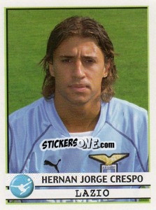 Sticker Hernan Jorge Crespo - Calciatori 2001-2002 n. 191 - Panini