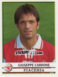 Cromo Giuseppe Cardone - Calciatori 2001-2002 - Panini