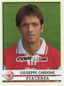 Sticker Giuseppe Cardone - Calciatori 2001-2002 n. 298 - Panini