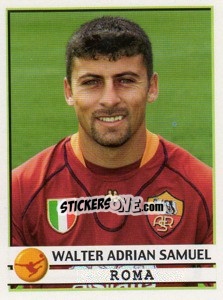 Figurina Walter Adrian Samuel - Calciatori 2001-2002 - Panini