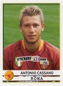 Sticker Antonio Cassano - Calciatori 2001-2002 n. 331 - Panini