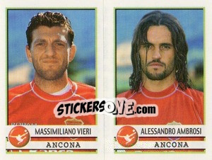 Sticker Vieri / Ambrosi  - Calciatori 2001-2002 - Panini