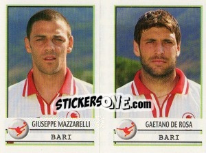 Sticker Mazzarelli / De Rosa  - Calciatori 2001-2002 n. 447 - Panini