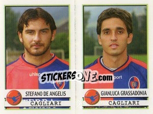Sticker De Angelis / Grassadonia  - Calciatori 2001-2002 n. 454 - Panini