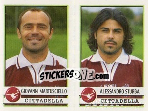 Sticker Martusciello / Sturba  - Calciatori 2001-2002 - Panini